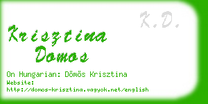 krisztina domos business card